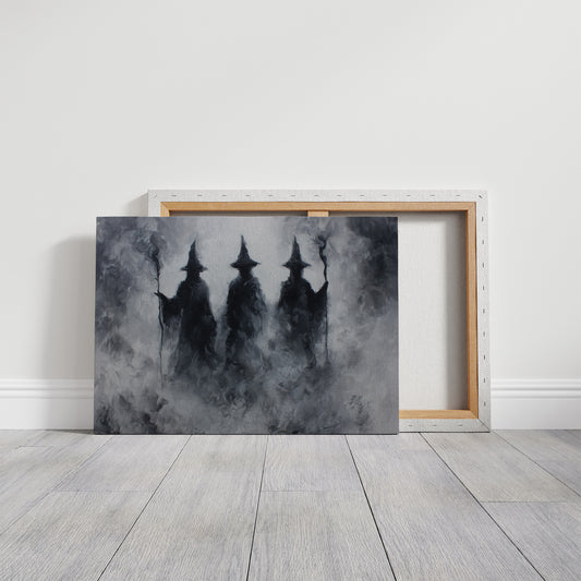 Mist Cloaked Figures Await Dawn