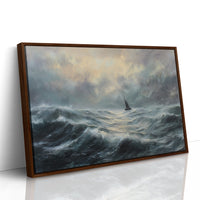 Solitary Sail Through Tempest Seas