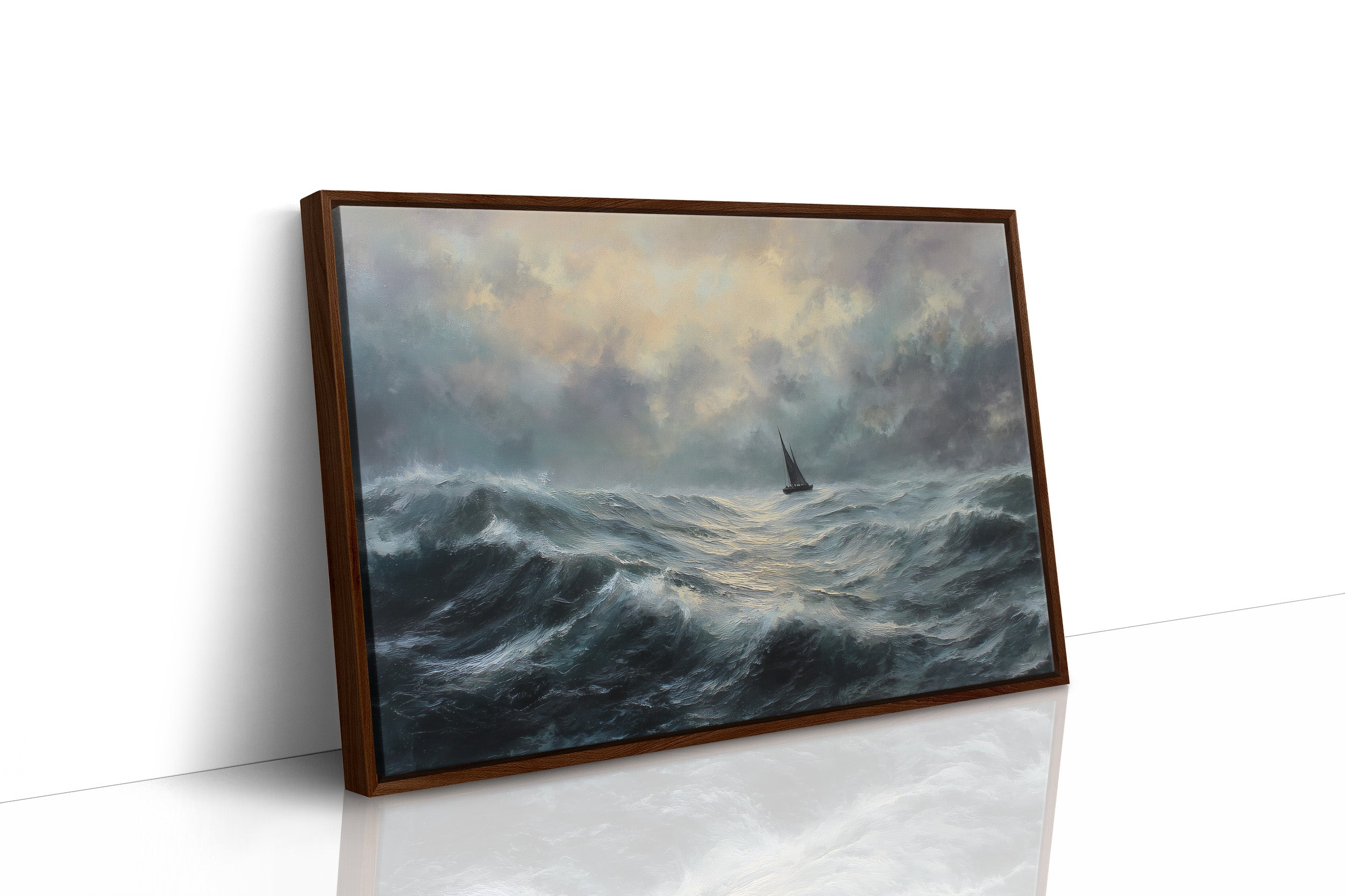 Solitary Sail Through Tempest Seas