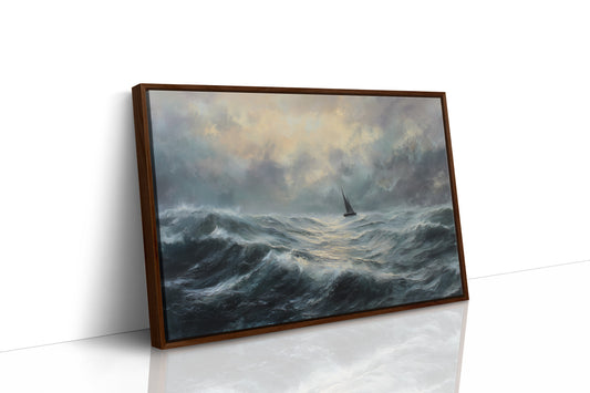 Solitary Sail Through Tempest Seas