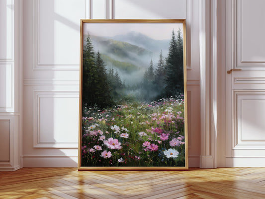 Mountain Meadow Wakes In Pink