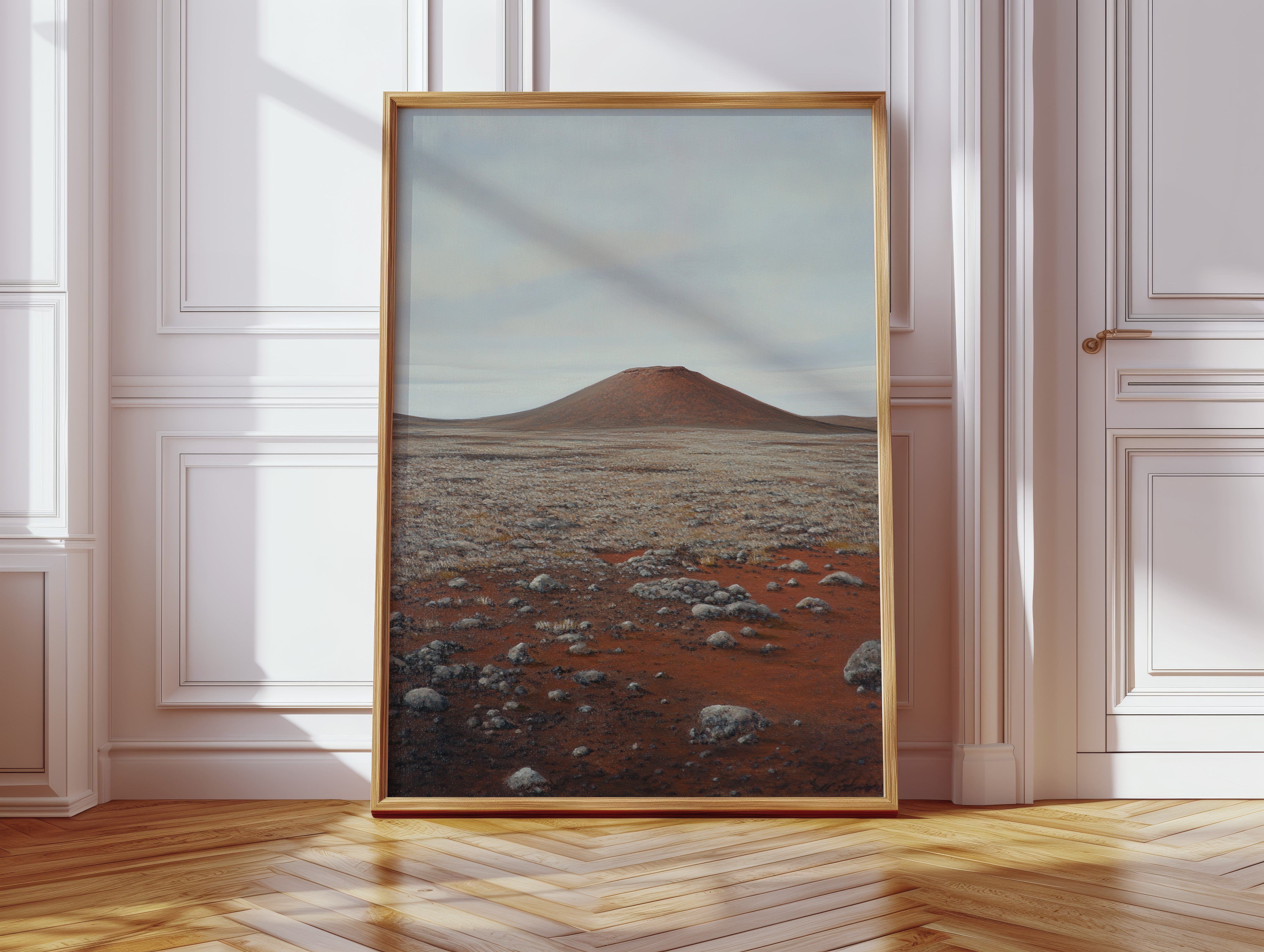 Solitary Peak In Rust And Stone