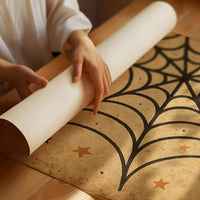 Starlit Webs On Vintage Parchment