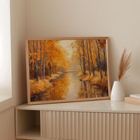 Autumn River Carries Golden Stories