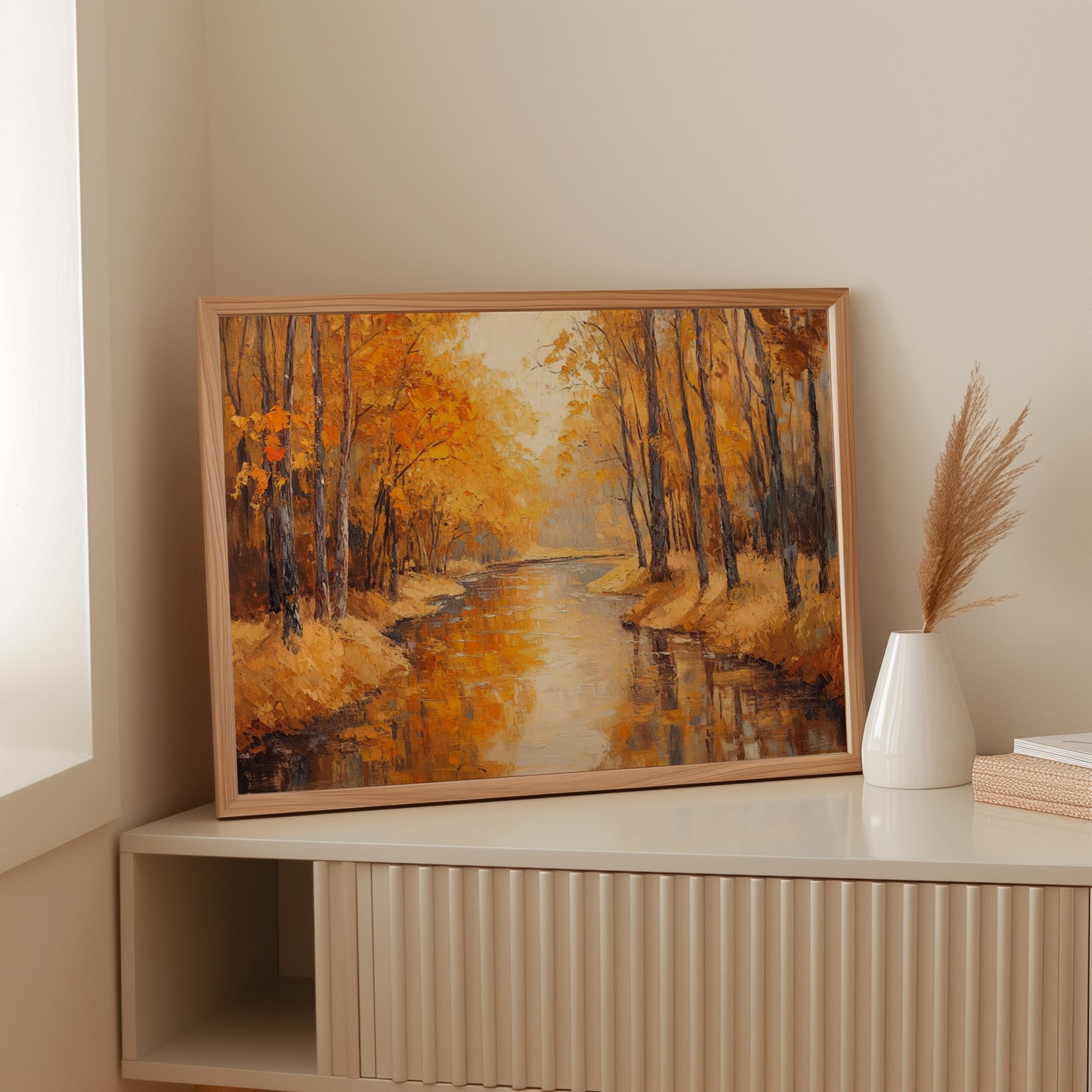 Autumn River Carries Golden Stories