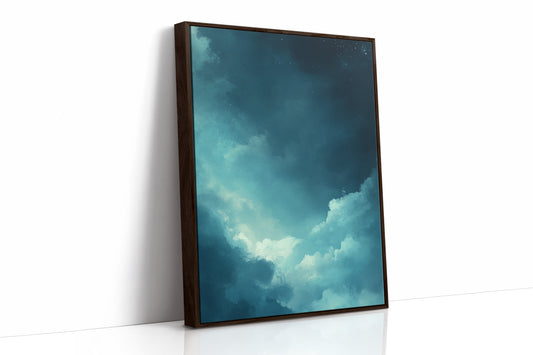 Celestial Drift Through Midnight Blue