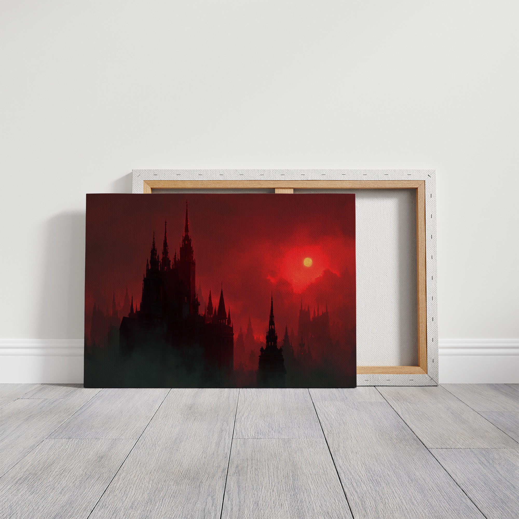 Crimson Spires Under Blood Moon