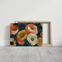 Anemones in Full Bloom, Dark Botanical
