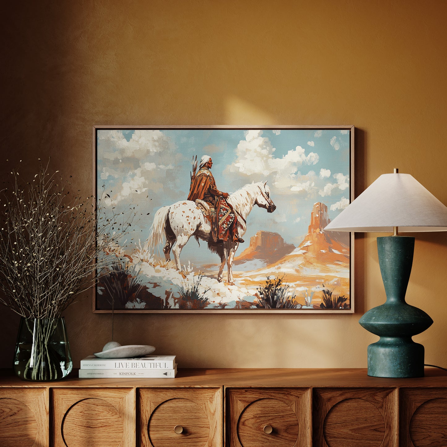 High Desert Scout on Painted Horse