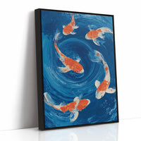 Vermillion Dancers in Azure Whirlpool