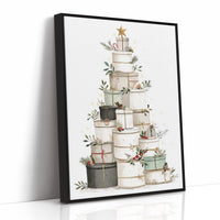 Stacked Treasures: A Festive Gift Tower