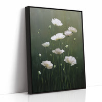 White Blooms in Quiet Green