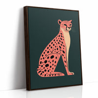 Pop Art Cheetah in Coral