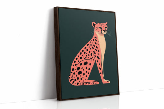 Pop Art Cheetah in Coral