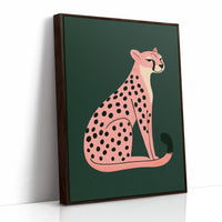 Sassy Coral Cheetah Illustration