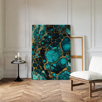 Electric Tides in Teal and Gold