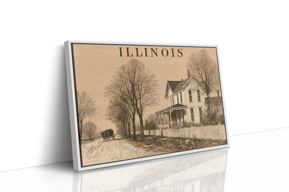 Illinois Homestead Autumn Road