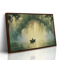 Fisherman Beneath the Willow Veil