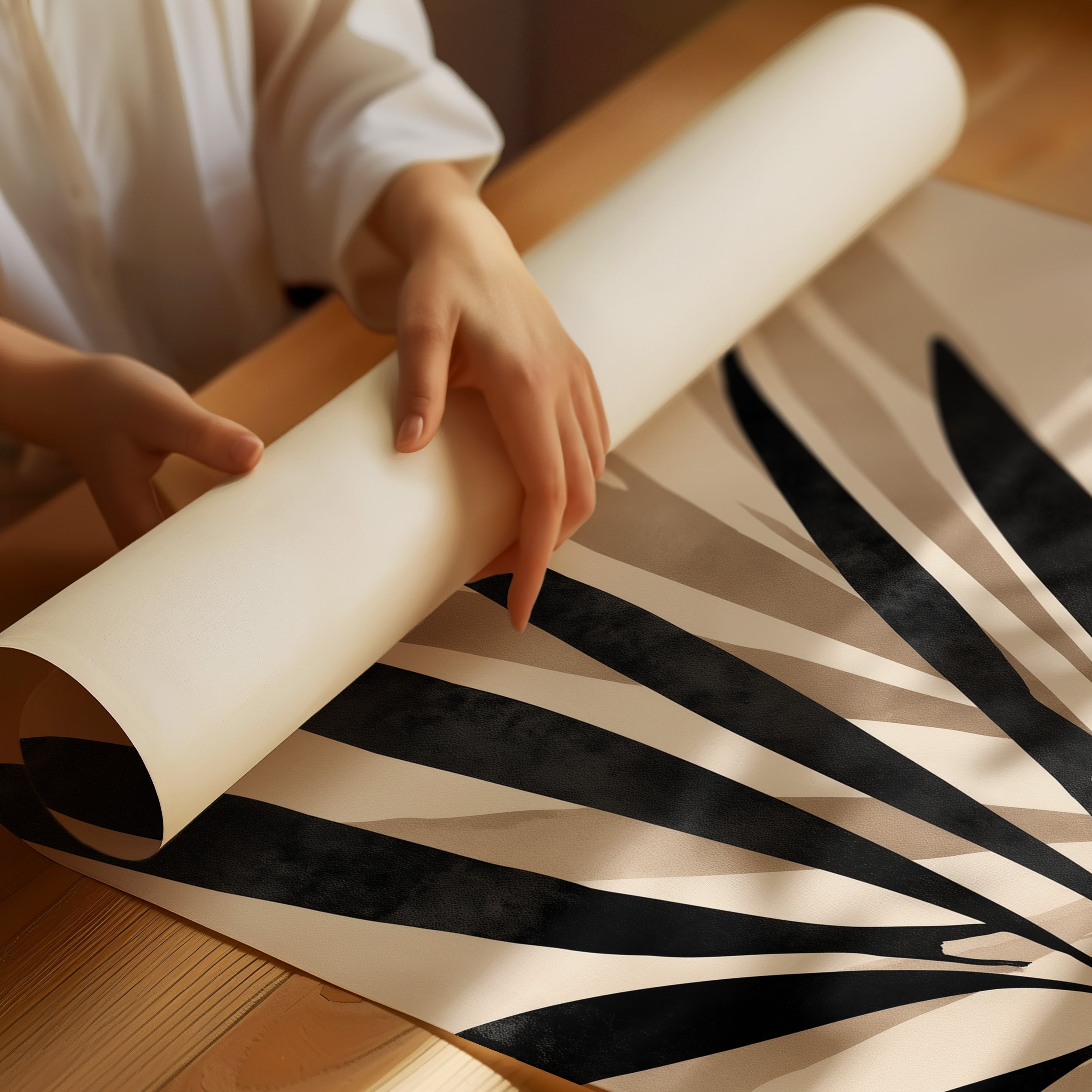 Palm Leaves Draw Modern Lines