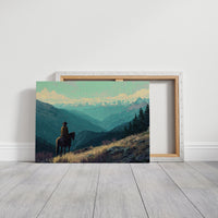Wilderness Wanderer Contemplates Eternal Peaks