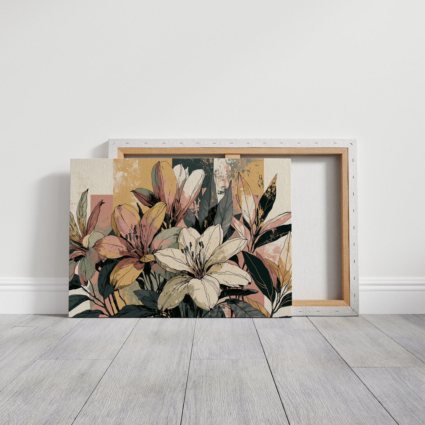 Lily Study, Color Block Botanical