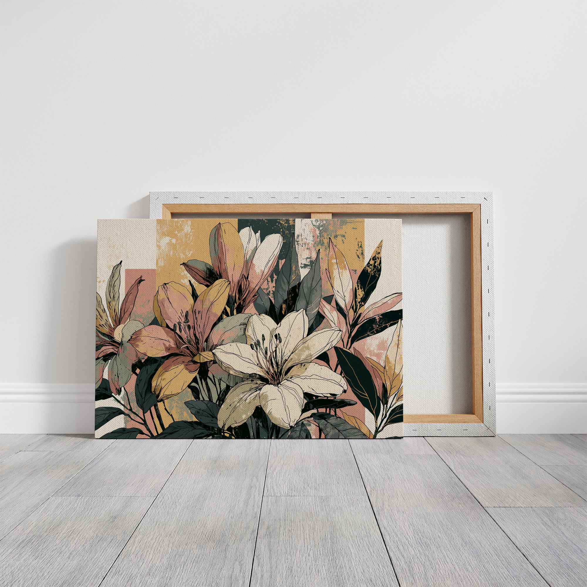 Lily Study, Color Block Botanical