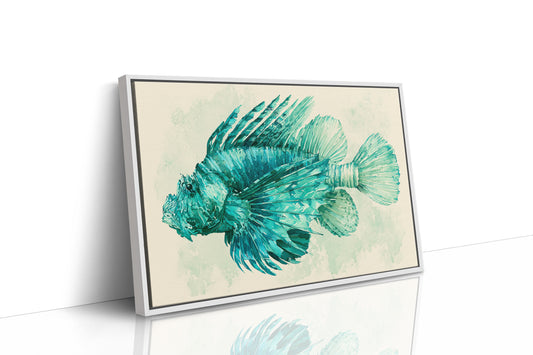 Lionfish in Turquoise Bloom
