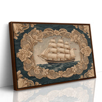 Tall Ships Through Ornate Seas