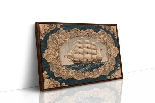 Tall Ships Through Ornate Seas