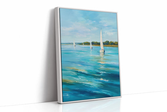 Sailboats Dance On Turquoise Bay