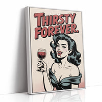 Vintage Vamp Sips Red Wine