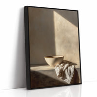 Sunlit Still Life with Ceramic Bowl