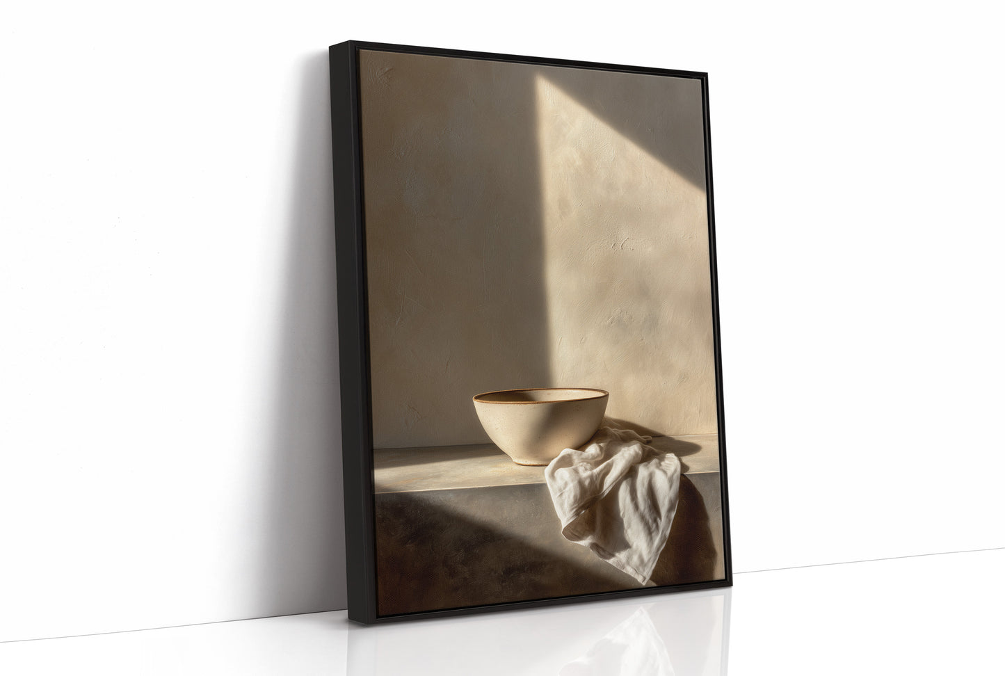 Sunlit Still Life with Ceramic Bowl