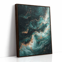 Celestial Drift in Emerald and Gold