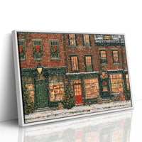 Snowfall On Old Brick Row