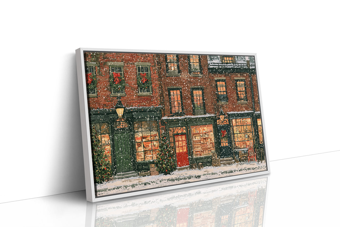 Snowfall On Old Brick Row