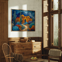 Saguaros Dance By Adobe Moonlight