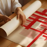 Red Lines Dance Through Morning Light