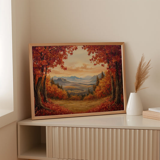 Autumn Maples Frame Mountain Gold