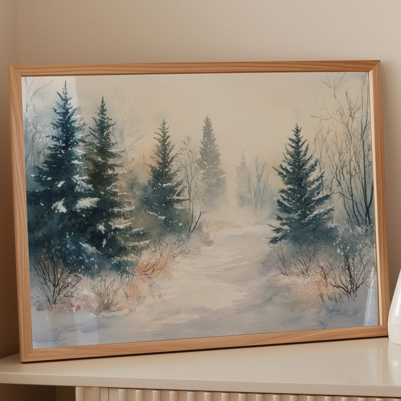 Snow Softens The Forest Path