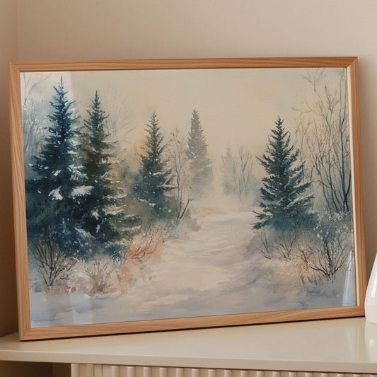 Snow Softens The Forest Path