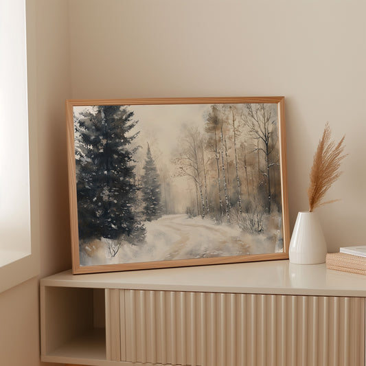 Snow Winds Through Silent Pines