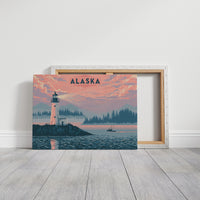 Alaska Lighthouse at Dusk