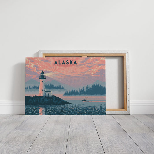 Alaska Lighthouse at Dusk