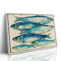 Bold Sardines in Cobalt & Gold