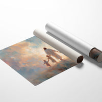 Children Walk Into Golden Light