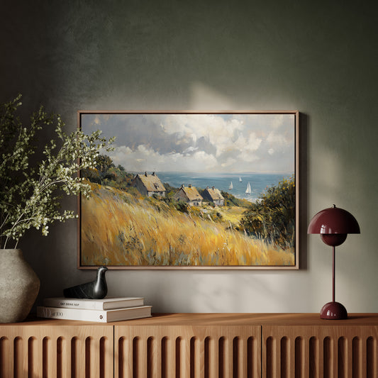 Sailboats Dance Past Golden Hills