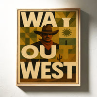 Way Out West Cowboy Poster