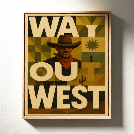 Way Out West Cowboy Poster
