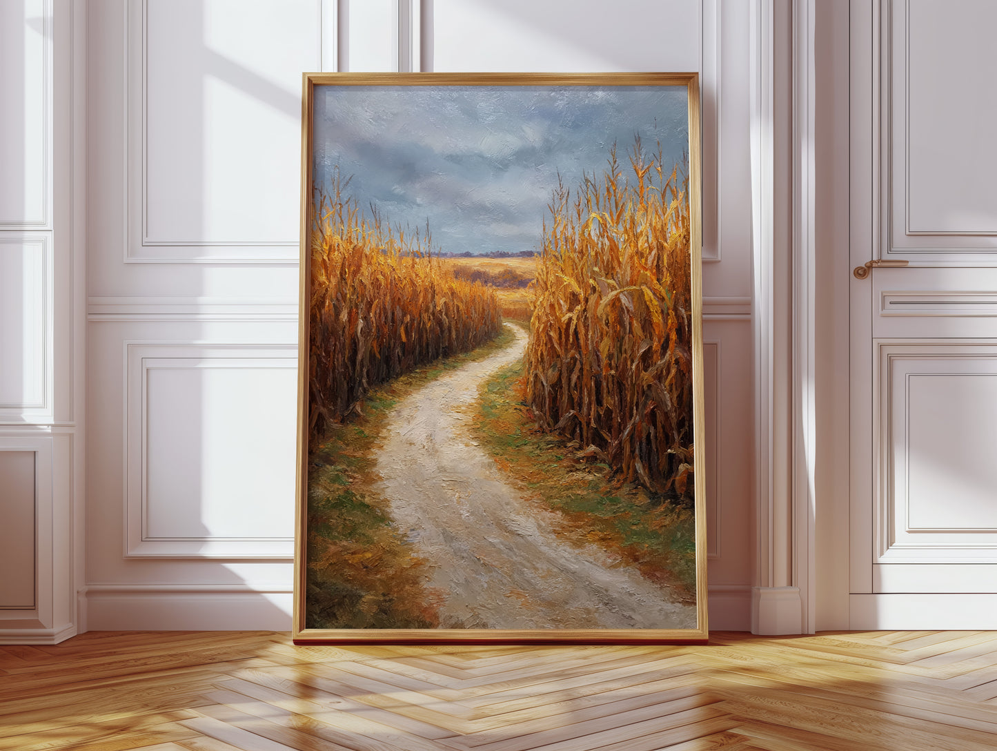 Autumn Path Through Golden Fields